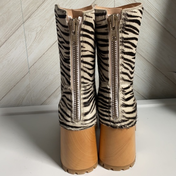 NEW Swedish Hasbeens zebra 90s clog boots 38 - Picture 8 of 11